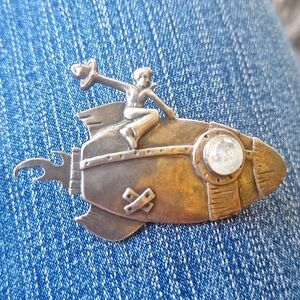 Sweet Bird Studio .925 Silver "Rocket Girl" Pendant
